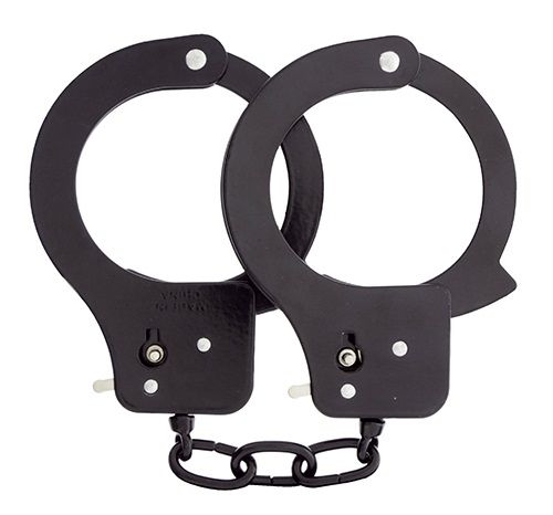 Чёрные наручники из листового металла BONDX METAL CUFFS BLACK - Dream Toys - купить с доставкой в Чебоксарах