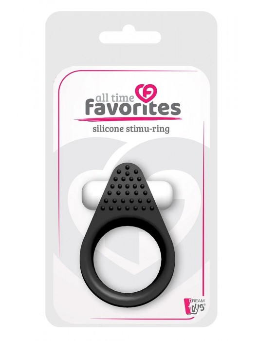 Чёрное эрекционное кольцо LIT-UP SILICONE STIMU RING 1 BLACK - Dream Toys - в Чебоксарах купить с доставкой