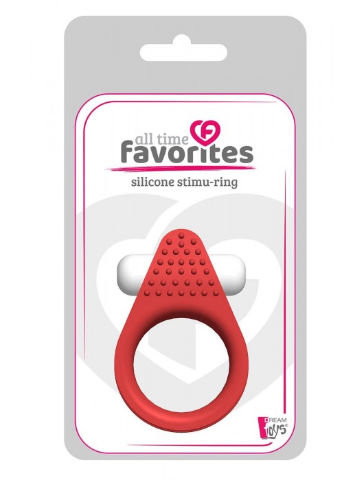 Красное эрекционное кольцо LIT-UP SILICONE STIMU RING 1 RED - Dream Toys - в Чебоксарах купить с доставкой