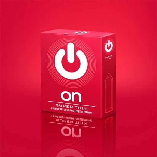 Супертонкие презервативы ON) Super Thin - 3 шт. - ON) - купить с доставкой в Чебоксарах