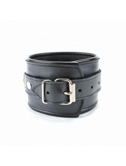 Наручники из гладкой кожи - БДСМ Арсенал - купить с доставкой в Чебоксарах