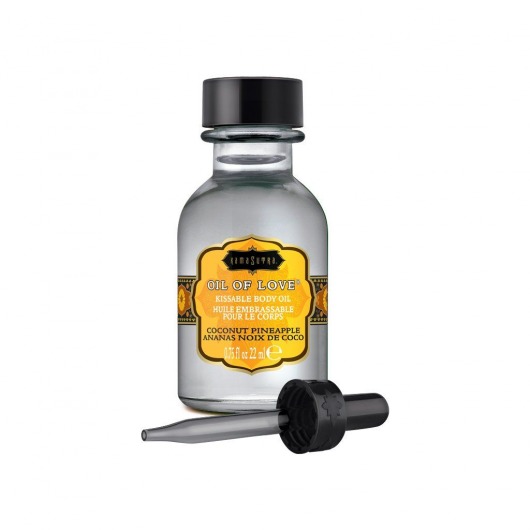 Масло для ласк с ароматом кокоса и ананаса Oil of Love Coconut Pineapple - 22 мл. - Kama Sutra - купить с доставкой в Чебоксарах