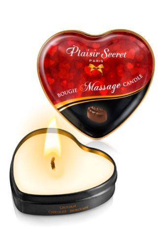 Массажная свеча с ароматом шоколада Bougie Massage Candle - 35 мл. - Plaisir Secret - купить с доставкой в Чебоксарах