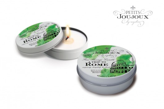 Массажная свеча Petits Joujoux Rome с ароматом грейпфрута и бергамота - 33 гр. - MyStim - купить с доставкой в Чебоксарах