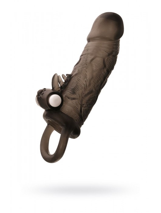 Чёрная насадка на пенис Toyfa XLover с вибрацией - ToyFa - в Чебоксарах купить с доставкой