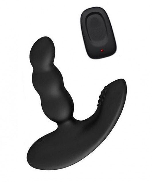 Черный силиконовый стимулятор простаты Levett Nitoc с пультом ДУ - Levett - в Чебоксарах купить с доставкой