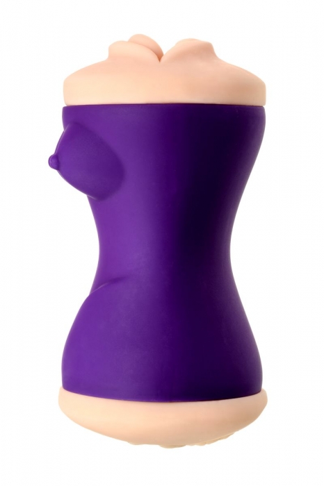 Двухсторонний мастурбатор JOS YARA в фиолетовой колбе - JOS - в Чебоксарах купить с доставкой