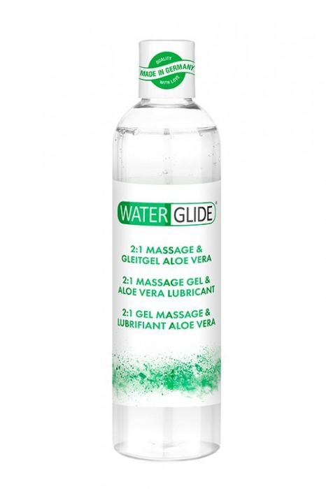 Гель-смазка 2-в-1 MASSAGE   LUBRICANT ALOE VERA - 300 мл. - Waterglide - купить с доставкой в Чебоксарах