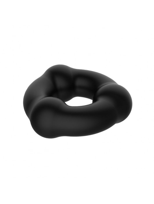 Черное эрекционное кольцо с 3 шариками - Baile - в Чебоксарах купить с доставкой