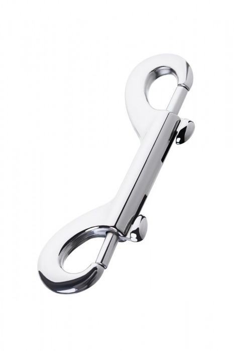 Серебристый двухсторонний карабин TOYFA Metal - ToyFa - купить с доставкой в Чебоксарах
