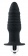 Черная ребристая вибровтулка с ограничителем - 9 см. - Sex Expert