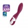Малиновый вибромассажер для стимуляции G-точки Heated Thrill - 20,6 см. - Satisfyer купить в Чебоксарах с доставкой в Orgasmix.ru Малиновый вибромассажер для стимуляции G-точки Heated Thrill - 20,6 см. - Satisfyer